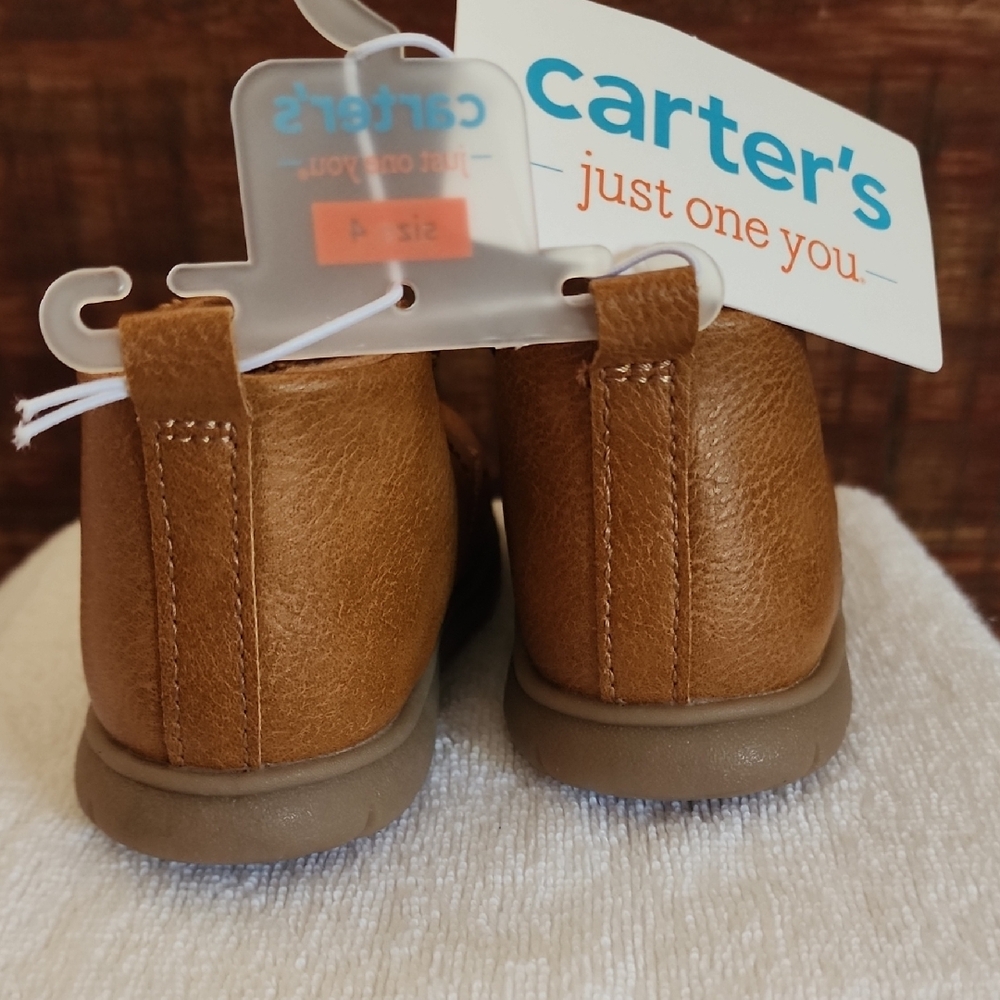 Carter's Tan Kids Boots with Brown Laces - Picture 4 of 7